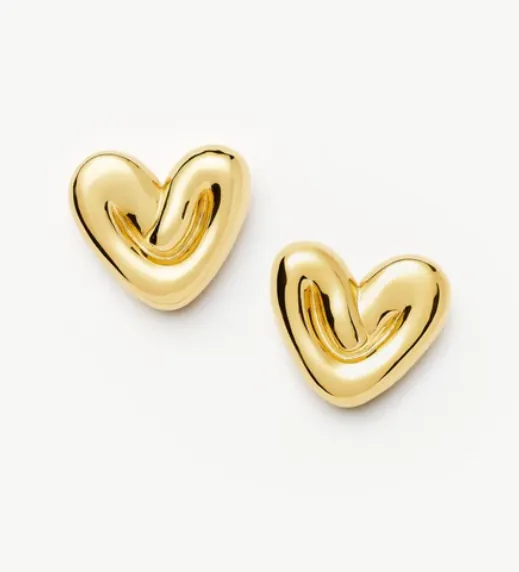 Puffy Heart Oversized Stud Earrings